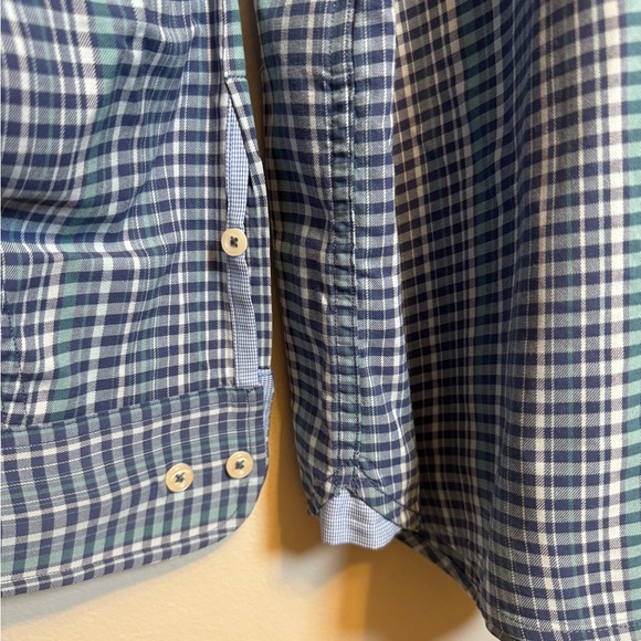 Tommy Bahama Men’s XL Lazlo Lux Blue and White Stripes Woven Silk Blend Shirt - Picture 6 of 10